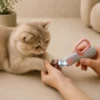 Trimming a cat's claw with the LED Pet Nail Clipper